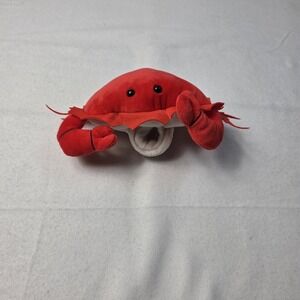 Wild Republic Red & White Crab Stuffed Plush Hugger Slap Bracelet
